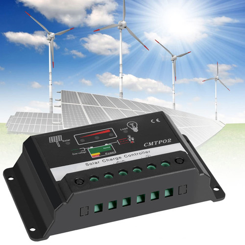 plplaaoo Solar Charge Controller,Solar Panels Charge Controller,Solar Power Battery Charger, Portable Safety 30A 12/24V Solar Panel Battery Regulator Charge Charging Controller