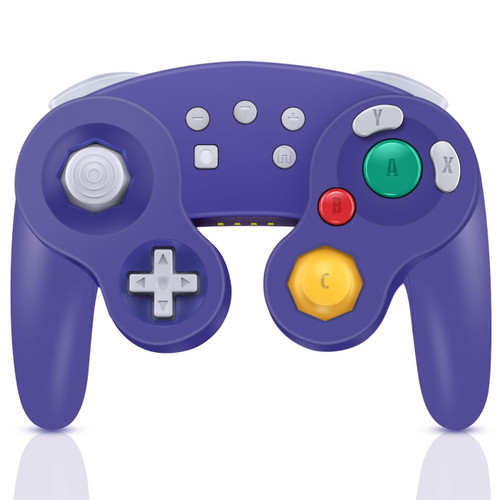 ADHJIE Gamecube Controller for Switch Nintendo,Wireless Gamecube Switch Controller for Nintendo Switch/PC/Steam,6-Axis Gyro Motion,One-Button Wake Up & Auto Turbo, Purple