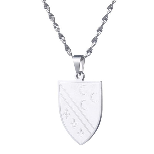 Yongkan Bosnians Pendant Necklaces Stainless Steel Bosna Charm Bosnia and Herzegovina Jewelry (silver) Yongkan Bosnians Pendant Necklaces Stainless Steel Bosna Charm Bosnia and Herzegovina Jewelry (silver)