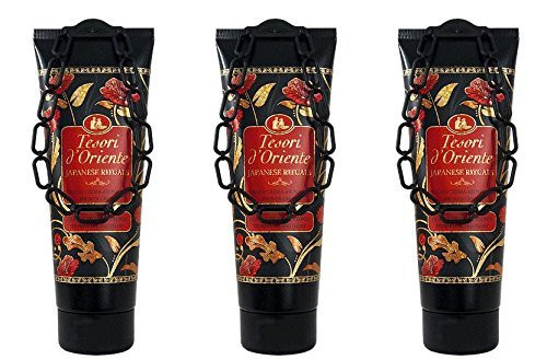 Tesori d'Oriente: "Japanese Rituals Aromatic Shower Cream, with Tsubaki Oil and Peony * 8.45 Fluid Ounce (250ml) Tubes (Pack of 3) * [ Italian Import ]