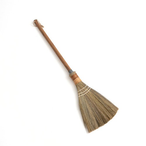 BMart Home Natural Whisk Sweeping Hand Handle Broom - Vietnamese Straw Soft Broom for Cleaning Dustpan Indoor-Outdoor, Sofa, Car Hood, Decoration Items - 9.84'' Width, 27.55" Length