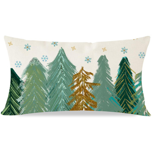 PANDICORN Christmas Tree Pillow Covers 12x20 Inch Modern Farmhouse Christmas Decorations Lumbar Christmas Pillows Christmas Throw Pillows Cases Winter Holiday Decor for Home Couch Living Room