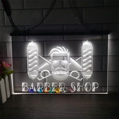 INGKE Barber Shop LED Neon Sign Open Scissor Neon Sign Barber Shop Open Light up Sign Hair Salon Neon Sign Light Welcome LED Neon Light Hair Room Decor Wall with Dimmable Switch,E,11.8"x7.9"