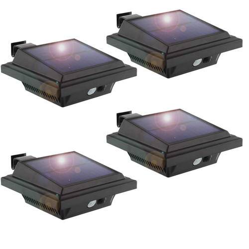 UniqueFire Outdoor Solar Gutter Lights, 40 LEDs Outdoor Solar Fence Lights Outdoor Waterproof Security Lamps for Eaves Garden Landscape Walkway