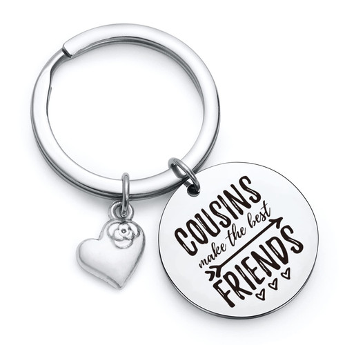 RSZOTW Cousin Gift Friendship Keychain Best Cousin Even Gift Bestie Jewelry BFF Soul Sister Gift Best Friend Jewelry Cousin Graduation Jewelry Cousin Birthday Keychain Cousin Newborn Gift