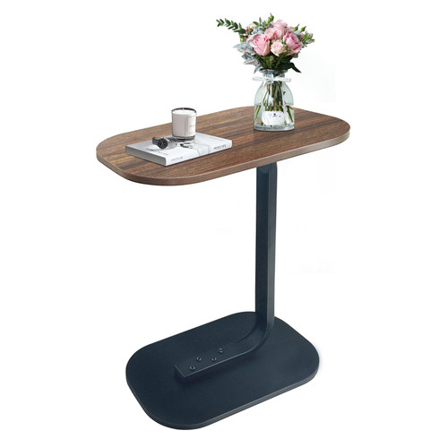 TBXWLRF C Shaped End Table - Side Tables - for Sofa Snack/Living Room Couch, Rustic Brown Small Spaces Table for Bedroom Bedside Sitting Room TV Tray. TBXWLRF C Shaped End Table - Side Tables - for Sofa Snack/Living Room Couch, Rustic Brown Small Spaces Table for Bedroom Bedside Sitting Room TV Tray.