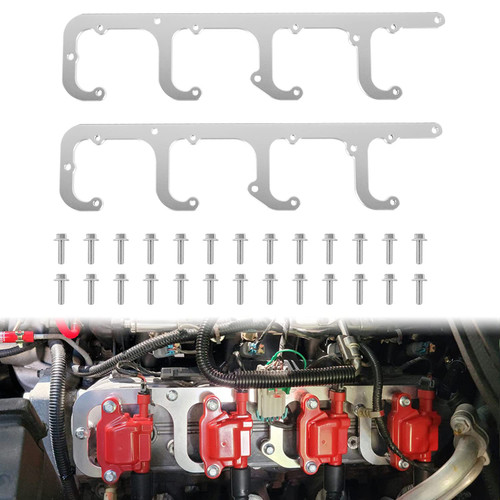 For 5.3L LS Truck Square Ignition Coil Brackets Mount Valve Cover Fit for 12558693 D514A D510C D581 LSX Swap Heat Sink for LQ9 LS6 L92 L99 LS2 LS1 LS3 LQ4 L33 LR4