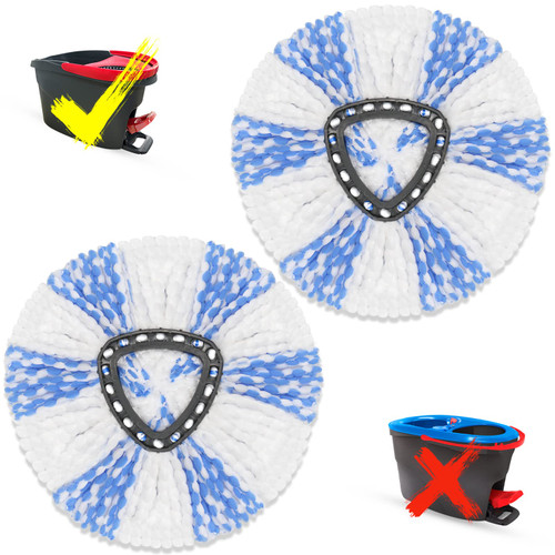 2 Pack Spin Mop Replacement Head for Ocedar,Easywring Spin Mop Head Refills fit for Ocedar 1 Tank,Microfiber Mop Replace Heads Safe for All Hard-surfaced Floors Machine Washable and Easy-to-Replace