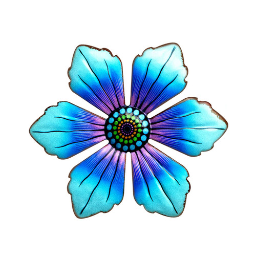 Metal Petal Flowers Wall Decor - Flower Wall Sculpture Hanging Metal Wall Art Garden Decor for Porch Yard, Living Room - Wall Flower Sculptures Art