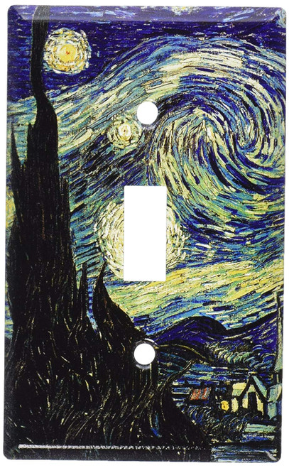 Art Plates - Van Gogh: Starry Night Switch Plate - Single Toggle Art Plates - Van Gogh: Starry Night Switch Plate - Single Toggle