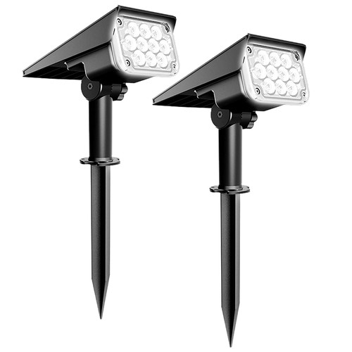 Megier tarRay Solar Spot Lights Outdoor, 16 LEDs IP67 Waterproof Dusk-to-Dawn Solar Landscape Spotlights, Solar Outdoor Lights for Garden Yard Driveway Walkway, 2 Pack (White, 2 Pack) Megier tarRay Solar Spot Lights Outdoor, 16 LEDs IP67 Waterproof Dusk-to-Dawn Solar Landscape Spotlights, Solar Outdoor Lights for Garden Yard Driveway Walkway, 2 Pack (White, 2 Pack)