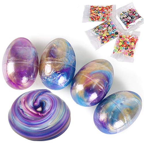 Kolobok Galaxy Slime  Soft Egg Fluffy Slime  Magic Putty Stress Relief Toy  Scented Non-Sticky Sludge Toy (Galaxy Slime)