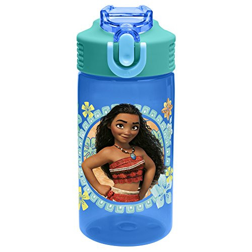 Zak Designs MOAF-T120 Disney Water Bottles, 16 oz, Moana