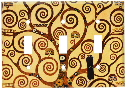 Art Plates - Klimt: The Tree of Life Switch Plate - Triple Toggle