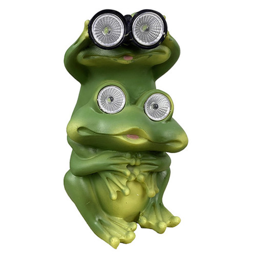 Naisicore Solar Frog Statues, 17cm/6.7inch Resin Funny Frog Figurine with Solar Light, Outdoor Waterproof Animal Sculptures, Garden Landscape Ornament for Yard Lawn Patio Decoration Naisicore Solar Frog Statues, 17cm/6.7inch Resin Funny Frog Figurine with Solar Light, Outdoor Waterproof Animal Sculptures, Garden Landscape Ornament for Yard Lawn Patio Decoration