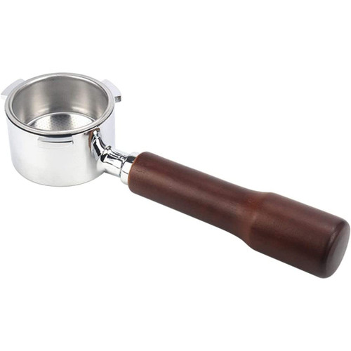 Coffee Bottomless Portafilter With Filter Basket & Wooden Handle Replacement For Ec680 Ec685 Coffee Machine Tool Reusable Alloy Filters Coffee Extraction 51Mm