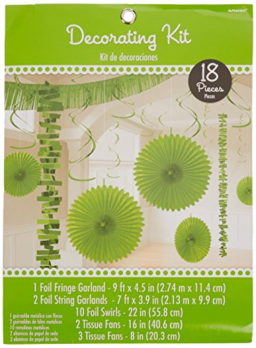 Amscan 241700.53 Deco Kit-Kiwi Party Supplies, Multi Sizes