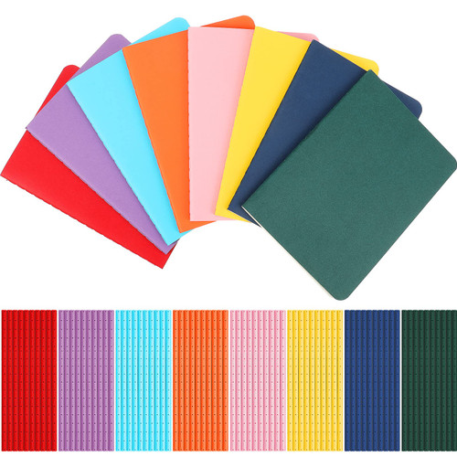 80 Pack Mini Notebooks, Colorful Journals Small Pocket Memo Notepads for Kids Office School Supplies, 4.0 x 5.5 Inch, 24 Sheets/ 48 Pages, 16 Lines