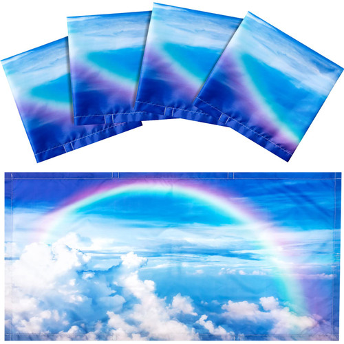 4 Pack Fluorescent Light Covers Magnetic Light Cover Fluorescent Light Shade Panel Ceiling Light Covers Magnetic Light Filters for Office Classroom Home Drop Ceiling, 4 x 2 Feet (Rainbow)