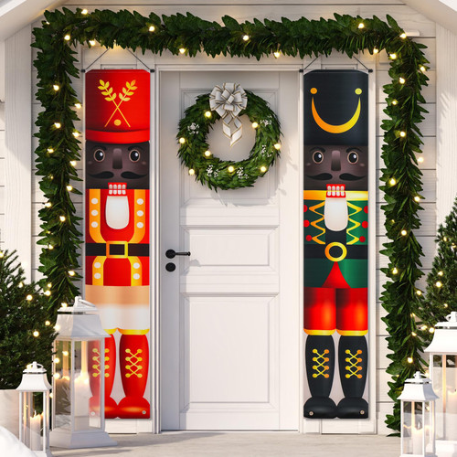 Christmas Nativity Porch Sign Joy to the World Winter Holiday Hanging Banner Flag Holiday Banner Outdoor for Christmas Decorations Door Porch Yard Indoor Outdoor, 71 x 12 Inch (Nutcracker) Christmas Nativity Porch Sign Joy to the World Winter Holiday Hanging Banner Flag Holiday Banner Outdoor for Christmas Decorations Door Porch Yard Indoor Outdoor, 71 x 12 Inch (Nutcracker)
