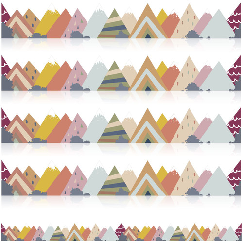 Kosiz 60 Pcs Moving Mountains Die-Cut Border Trim Moving Mountains Border Borders for Black Board Trim Classroom Decor School Decoration Border for School Classroom Bulletin Wall Decoration