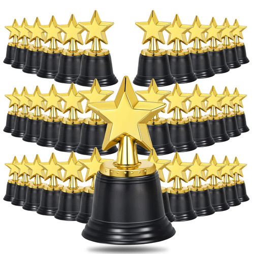 60 Pcs Mini Star Trophy Awards 4.5 Inch Gold Award Trophies Participation Trophy Plastic Trophy for Adults Kids Classroom School Party Favors Rewards Winning Prizes Competitions Goodie Bags Event 60 Pcs Mini Star Trophy Awards 4.5 Inch Gold Award Trophies Participation Trophy Plastic Trophy for Adults Kids Classroom School Party Favors Rewards Winning Prizes Competitions Goodie Bags Event