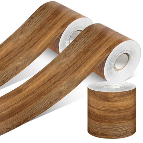 PerKoop 2 Roll 131 Feet Wood Grain Bulletin Board Borders Trim Woodland Straight Borders Rustic Classroom Bulletin Board Borders Strips with Wood Motif for Classroom School Decoration