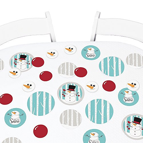 Big Dot of Happiness Let It Snow - Snowman - Holiday Party Giant Circle Confetti - Christmas Party Decorations - Large Confetti 27 Count