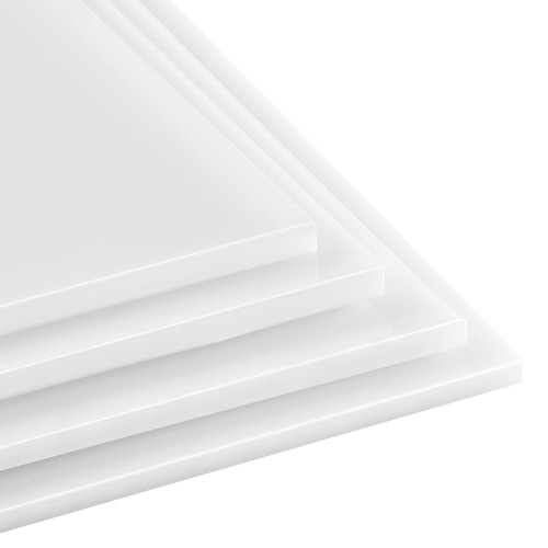 Pangda 4 Pcs 24" x 12" White HDPE Plastic Sheet 1/4" Thick Waterproof High Density Polyethylene Board Flexible HDPE Sheet Polyethylene Sheet HDPE Board for Displays Modeling DIY Projects