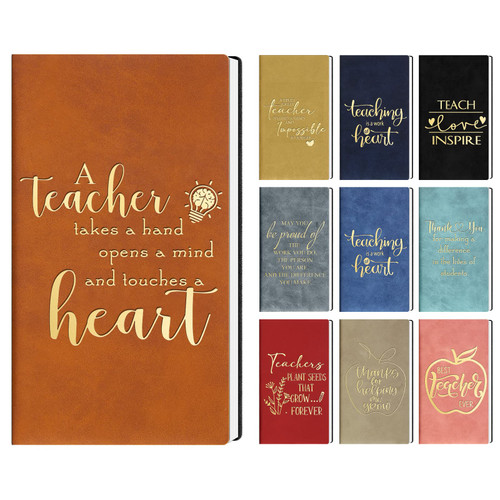 TaoBary 20 Pcs Back to School Gift for Teacher Thank You Gifts Teacher Appreciation Notebook Bulk A6 Leather Journal Vintage Teacher Notebook Retro Lined Teacher Journal Students Back to School Gifts