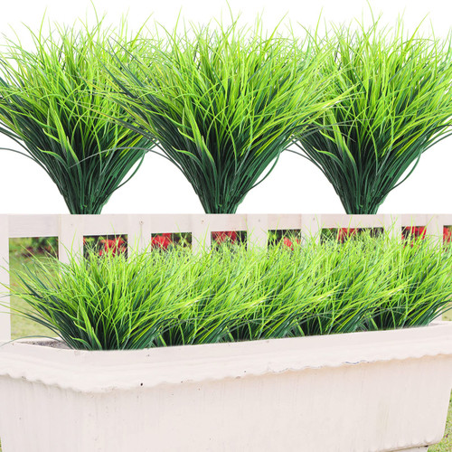 SATINIOR 20 Bundles Artificial Grasses Fake Bushes Faux Greenery Stems Wheat Grass Artificial Outdoor Plants Uv Resistant Fake Shrubs for Wedding Indoor Outdoor Home Flowers Boxwood Garden Decoration SATINIOR 20 Bundles Artificial Grasses Fake Bushes Faux Greenery Stems Wheat Grass Artificial Outdoor Plants Uv Resistant Fake Shrubs for Wedding Indoor Outdoor Home Flowers Boxwood Garden Decoration