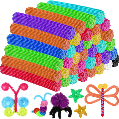 Libima 3800 Pcs Pipe Cleaners Bulk, Pipe Cleaners Craft Supplies Chenille Stems 6 mm 12 Inch Craft Art Supplies for Kids Classroom DIY School Home Art Class Craft Project, 20 Assorted Colors