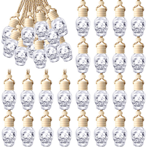50 Pcs Hanging Car Air Freshener Car Diffuser Bottles Empty Glass Perfume Bottles Air Freshener Diffuser Bottle Pendant for Essential Oils Fragrance Aromatherapy Bottle Ornament (Skeleton, Clear) 50 Pcs Hanging Car Air Freshener Car Diffuser Bottles Empty Glass Perfume Bottles Air Freshener Diffuser Bottle Pendant for Essential Oils Fragrance Aromatherapy Bottle Ornament (Skeleton, Clear)