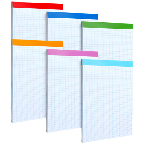 Yeaqee 6 Pcs Quad Graph Paper 4 x 4 (4 Squares Per Inch), 8.5 x 11 Inch, 300 Sheets, Grid Paper, Graph Paper Pad, Graphing Paper, Computation Pads, Drafting Paper, Blueprint Paper, Math Graph Paper