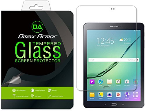 [2-Pack] Dmax Armor for Samsung Galaxy Tab S2 8.0 inch Screen Protector, [Tempered Glass] 0.3mm 9H Hardness, Anti-Scratch, Anti-Fingerprint, Bubble Free, Ultra-clear