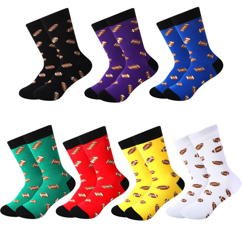 HooLing 7 Pair Novelty Football Soccer Socks for Kid Football Soccer Casual Sock Crew Sport Sock Gift for 7-10 Boy (Football) HooLing 7 Pair Novelty Football Soccer Socks for Kid Football Soccer Casual Sock Crew Sport Sock Gift for 7-10 Boy (Football)