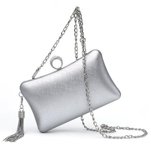 Fependu Clutch Purses for Women Wedding Women's Evening Handbags Evening Bag for Formal Party Prom Evening Clutch Silver