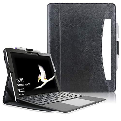 Surface Go Case, ACdream Multiple Angle Viewing with Pocket Business Cover Case for Microsoft Surface Go Tablet 2018 Release (Compatible with Surface Go Type Cover Keyboard), Black