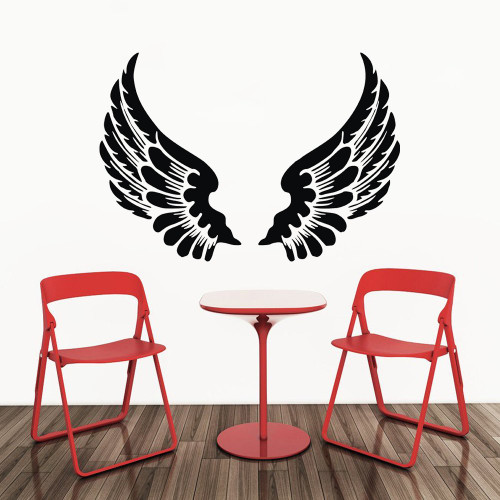 N.SunForest Peel and Stick Wall Art Sticker Decals Large Black Angel Wings Removable Decorative Wall Decal for Girls Room Living Room Bedroom 32"x46" N.SunForest Peel and Stick Wall Art Sticker Decals Large Black Angel Wings Removable Decorative Wall Decal for Girls Room Living Room Bedroom 32"x46"