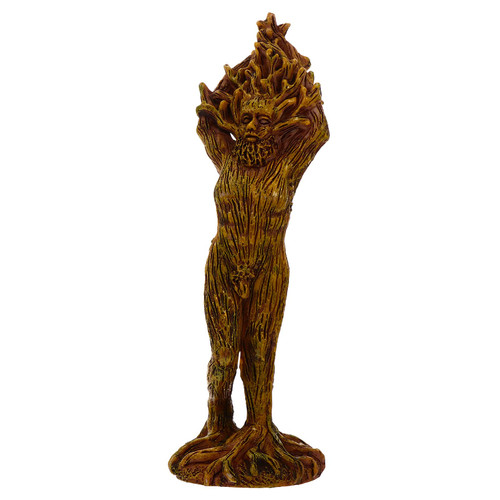 Dryad Ornament Green Man Dryad Statue Statue Tree-Shaped Male Resin Sculptures Figurines Garden Crafts Decor for Home Office Golden