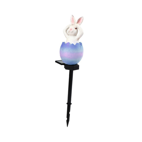DOITOOL Solar Rabbit Light Lantern Decor Outdoor Solar Light Outdoor Landscape Lights Patio Pathway Ligthing Solar Patio Lights Solar Light Stakes Easter Lamp Outdoor Landscape Lamp Resin