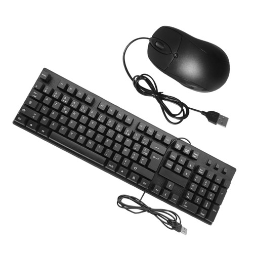 UKCOCO USB Wired Keyboard 1 Set Keyboard Computer Mouse Keyboard for Laptop Mouse for Laptop Keyboard and for PC Keyboard and Combo Silent Keyboard Mouse Combo Simple Abs