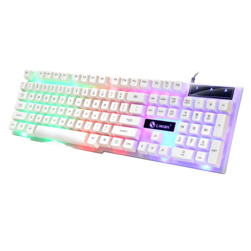 Mobestech Keyboard for PC Wired Mechanical Keyboard PC Mechanical Keyboard RGB Keyboard and Keyboard Combo Gaming and Keyboard USB Wired Keyboard Computer Wired Keyboard White Mouse USB