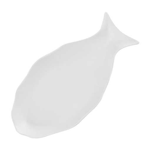 Happyyami Fish Plate White Plates Appetizer Plates Set Ceramic Dinner Plates White Serving Platters Ceramic Steaming Plate Fish Serving Tray Hotel Fish Plate Fish Shaped Plate Food Plate