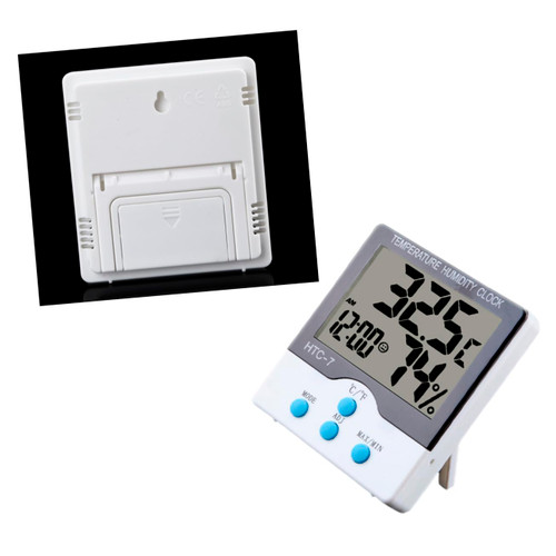 Yardwe Humidity Gauge Indoor WiFi Thermometer Humidity Meter Clock Temperature Meter Hygrometer Electronic White Touch Screen