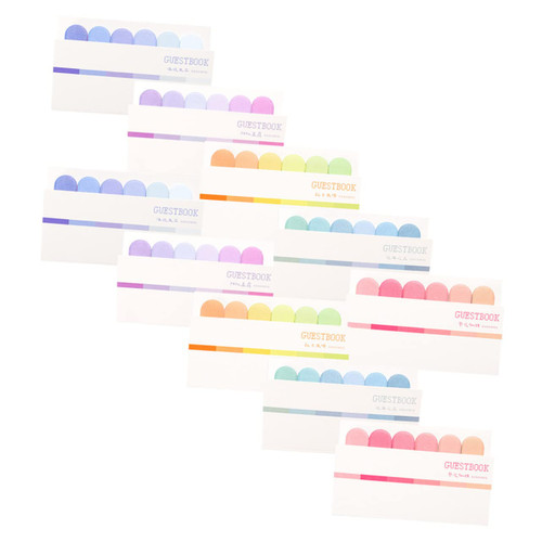 MAGICLULU Bookmark Bookmark 10pcs Marker Stickers Index Stickers Colored Labels Stickers for Notebook Stickers Self Adhesive Tabs Flags Book Marker Self-Adhesive Page Tabs Banner