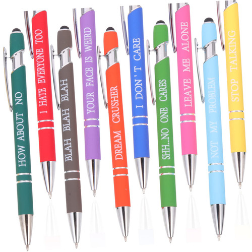 Ciieeo 10pcs Inspirational Ballpoint Pen Multicolor Ballpoint Pen Black Outfit Ink Pen Set Bible Verse Ballpoint Pens Ballpoint Pens Office Ballpoint Pen Adorable Fun Pens Writing Pen