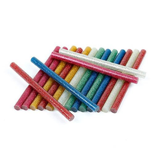 EXCEART 100pcs Mini Hot Glue Sticks Glitter Hot Glue Stick Colored Adhesive Glue Sticks Craft Glue Sticks Melt Glue Sticks Glitter Glue Sticks Hot Melt Glue Sticks Adhesive Strip Repair