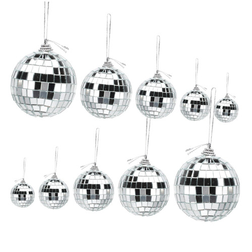 GRIRIW 36pcs Outdoor Hanging Decor Cake Toppers Wedding Decoration Glass Disco Small Disco Ball Disco Ornaments Club Disco Ball Mirror Disco Ball Mirror Ball Prom Decorate Accessories