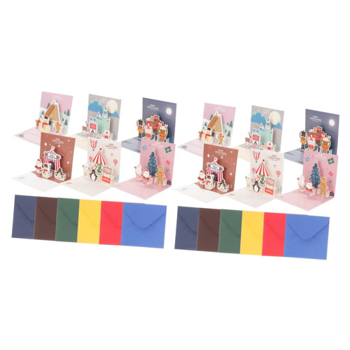 MAGICLULU 12 Sets Christmas pop-up card christmas cards bulk merry christmas cards new year greeting card blanks cards blank cards blank greeting cards funny Christmas cards festival card 3d